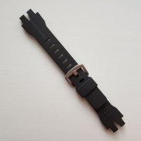 Casio Watch Band (Resin Dark Gray with Silver Buckle)