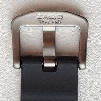 Casio Watch Band (Resin Dark Gray with Silver Buckle)